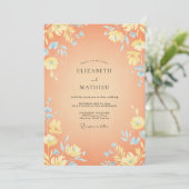 Invitation Mariage au Pré des Fleurs de Pêcher (Debout devant)