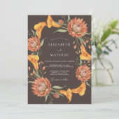 Invitation Mariage au Protée Eucalyptus Orange Brûlé (Debout devant)