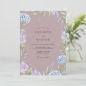 Invitation Mariage au Prunier Hydrangea Eucalyptus (Debout devant)