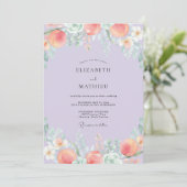 Invitation Mariage au Ranunculus Corail et Eucalyptus Pervenc (Debout devant)