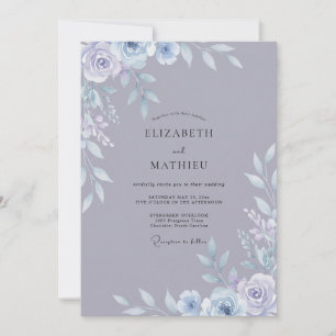 Invitation Mariage au Ranunculus Eucalyptus Lavande Poussiére