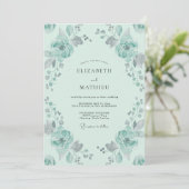 Invitation Mariage au Ranunculus Eucalyptus Menthe (Debout devant)