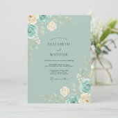Invitation Mariage au Ranunculus Eucalyptus Mousse de Mer (Debout devant)