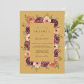 Invitation Mariage au Ranunculus Eucalyptus Moutarde (Debout devant)