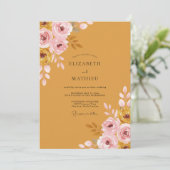 Invitation Mariage au Ranunculus Eucalyptus Ocre (Debout devant)