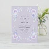 Invitation Mariage au Ranunculus Eucalyptus Pervenche (Debout devant)