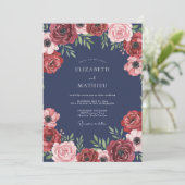 Invitation Mariage au Ranunculus Eucalyptus sur Ardoise Vinic (Debout devant)