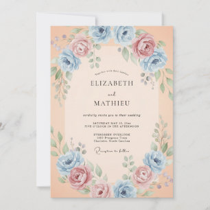 Invitation Mariage au Ranunculus Eucalyptus Teint de Abricot