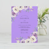 Invitation Mariage au Ranunculus Eucalyptus Violet (Debout devant)