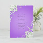 Invitation Mariage au Ranunculus Eucalyptus Violet (Debout devant)