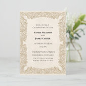 Invitation Mariage au Ruban Doré (Debout devant)