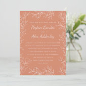 Invitation Mariage au style Boho Terracotta Blush (Debout devant)