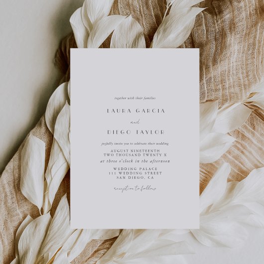 Invitation Mariage au style moderne formel