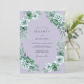Invitation Mariage au Succulent Eucalyptus Lilas (Debout devant)