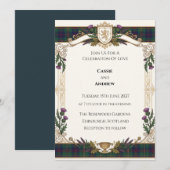 Invitation Mariage au Tartan Écossais (Devant / Derrière)
