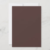 Invitation Mariage au thème Feuille de Corail au Chocolat (Dos)