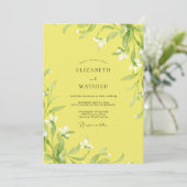 Invitation Mariage au ton citron jaune (Debout devant)
