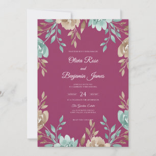 Invitation Mariage au Vigne d'Or Framboise