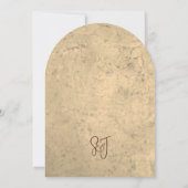 Invitation Mariage au vignoble Élégante Arche Monogramme (Dos)