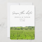 Invitation Mariage au Vignoble Napa à Réserver (Devant)