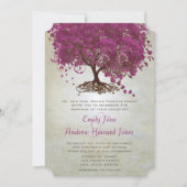 Invitation Mariage au vin Sangria Purple Heart Leaf Tree  (Devant)
