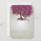Invitation Mariage au vin Sangria Purple Heart Leaf Tree  (Dos)
