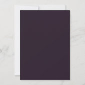 Invitation Mariage Aubergine Slate Bloom (Dos)