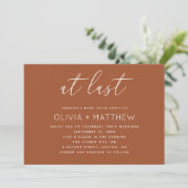 Invitation Mariage Automnal à Sienna | Code QR Terracotta Cha (Debout devant)