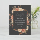 Invitation Mariage Automnal au Charbon de Bois (Debout devant)