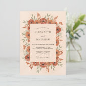 Invitation Mariage Automnal Bio Terracotta (Debout devant)