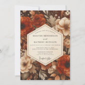 Invitation Mariage Automnal Botanique à Sienne (Devant)