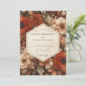 Invitation Mariage Automnal Botanique à Sienne (Debout devant)