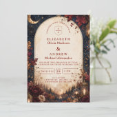 Invitation Mariage Automnal Céleste Fantaisiste (Debout devant)