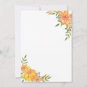 Invitation Mariage automnal de citrouille (Dos)