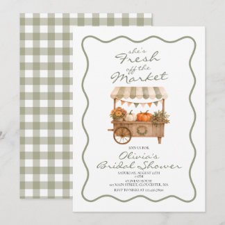 Invitation Mariage automnal de citrouille Fraîchement cueilli