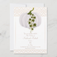 Mariage Automnal de Conte de Fées Citrouille Blanc