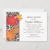 Invitation Mariage automnal de la feuille d'érable Salle de f (Devant)