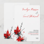Invitation Mariage Automnal Dramatique (Devant / Derrière)
