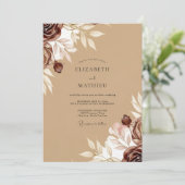 Invitation Mariage Automnal D'une Élégance Douce (Debout devant)
