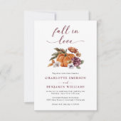 Invitation Mariage Automnal Élégant (Devant)