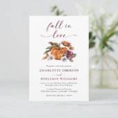 Invitation Mariage Automnal Élégant (Debout devant)