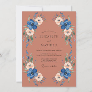 Invitation Mariage Automnal en Terracotta Poli