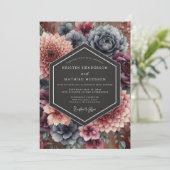Invitation Mariage automnal envoûtant en Bourgogne (Debout devant)
