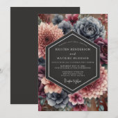 Invitation Mariage automnal envoûtant en Bourgogne (Devant / Derrière)