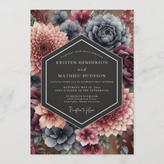 Invitation Mariage automnal envoûtant en Bourgogne (Devant)
