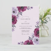 Invitation Mariage Automnal Ethéré au Plum (Debout devant)