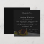 Invitation Mariage Automnal Feuille Tombée (Devant / Derrière)
