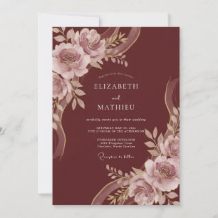 Invitation Mariage Automnal Glorieux en Bourgogne