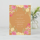 Invitation Mariage Automnal Joyeux Moutarde (Debout devant)