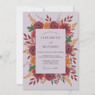 Invitation Mariage Automnal Lumineux de Bourgogne